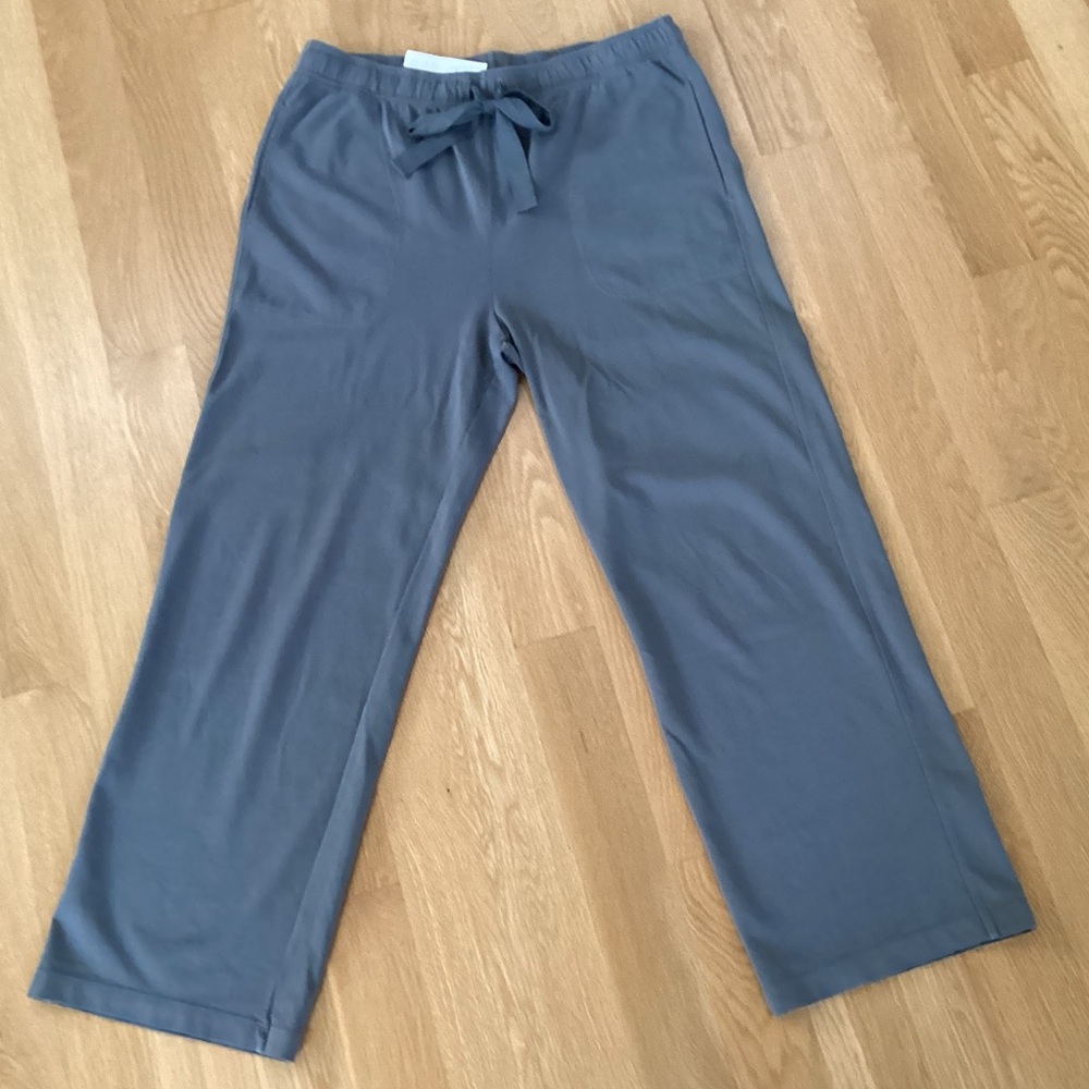 Lilla P graphite cotton knit pants, Size XL